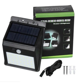 Mihuis 28 LED Detachable Solar Motion Sensor Security Outdoor Wall Floodlight Awesome Imports