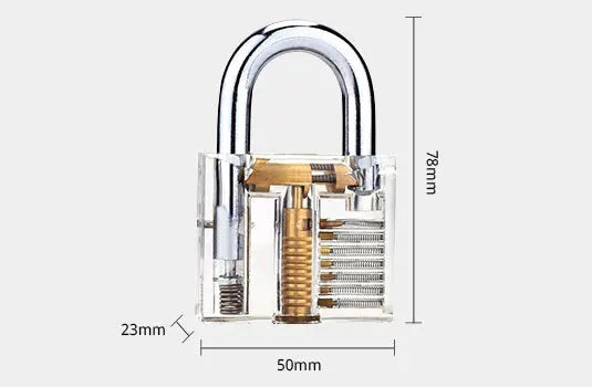 Mihuis Lock Pick Tool Set with Transparent Practice Padlock Awesome Imports