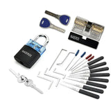 NAIERDI 2 Practive Lock Pick Tool Set with Transparent Lock & Padlock