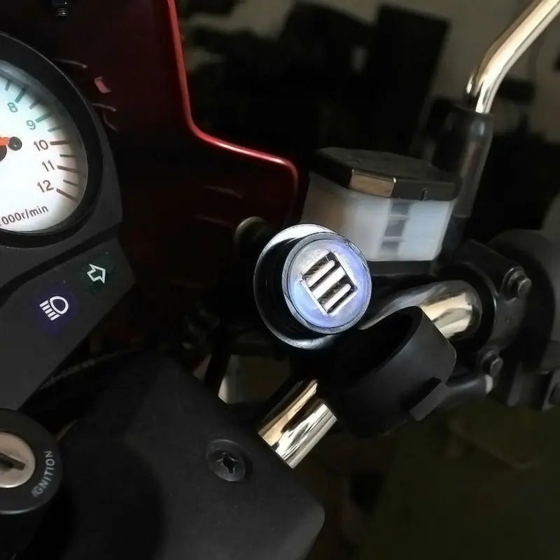 NLWing Waterproof 12V Dual USB Motorcycle Charger Socket Awesome Imports