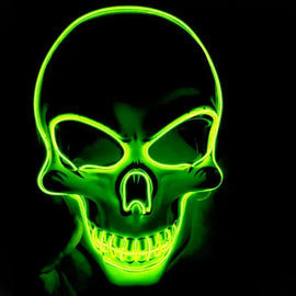 Neon LED Skull Mask - Green Awesome Imports
