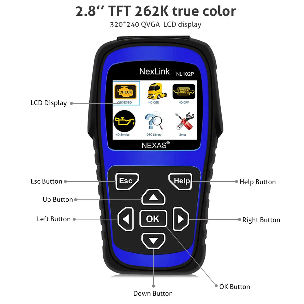 Nexas NL102PLUS DPF/Oil Reset/Diagnostic tool for Diesel Heavy Duty Truck & Car Scan Tool Awesome Imports