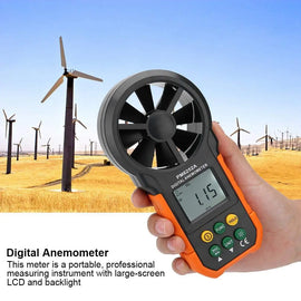 PM6252A Digital Anemometer Temperature Humidity Wind Speed Measuring Meter Awesome Imports