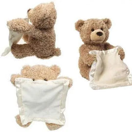 Plush Peek a Boo Talking Teddy Bear Awesome Imports