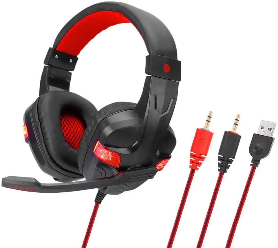 SY860MV Gaming Headset 3.5mm Wired Noise Canceling Headphone with Mic Awesome Imports