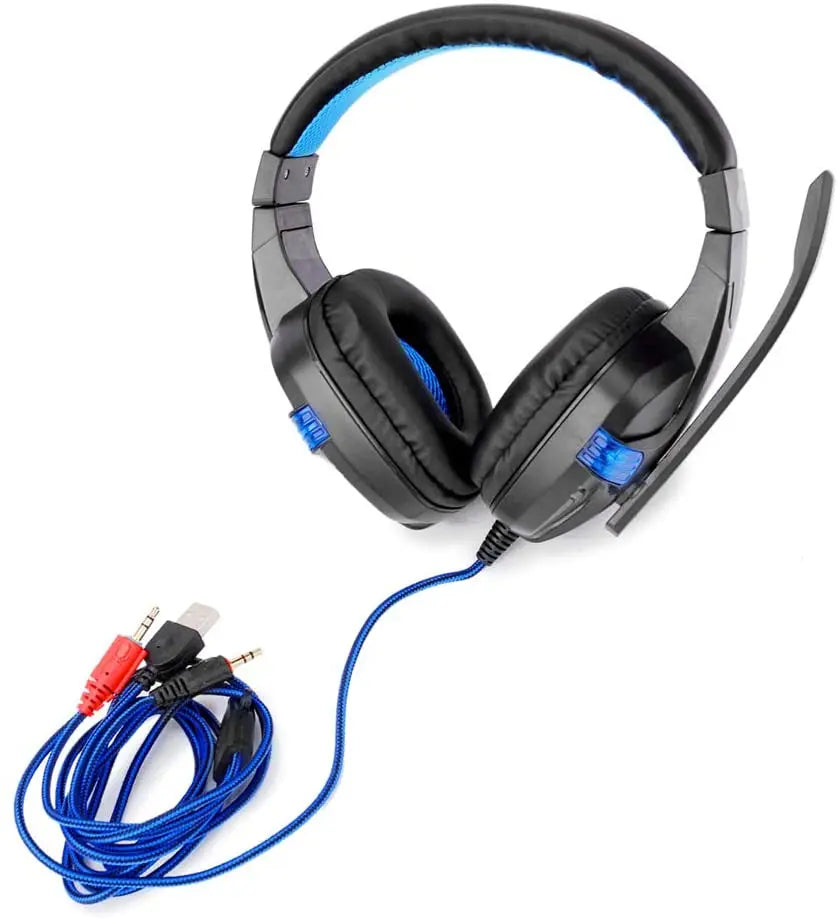 SY860MV Gaming Headset 3.5mm Wired Noise Canceling Headphone with Mic Awesome Imports
