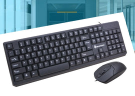 Shipadoo Master D100 II Wired Splash Proof Keyboard & 1000DPI Mouse Set Awesome Imports