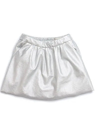 Silver Metallic Mini Skirt Awesome Imports