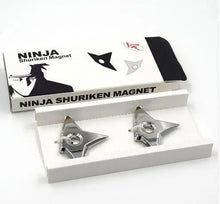 Load image into Gallery viewer, Silver Ninja Shuriken Magnet - Awesome Imports - 2