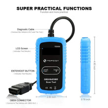 Load image into Gallery viewer, TOPDON TD300 OBD2 Scanner Code Reader with Engine Light Turn-Off, I/M Readiness Check, 7000 DTC Definitions Topdon