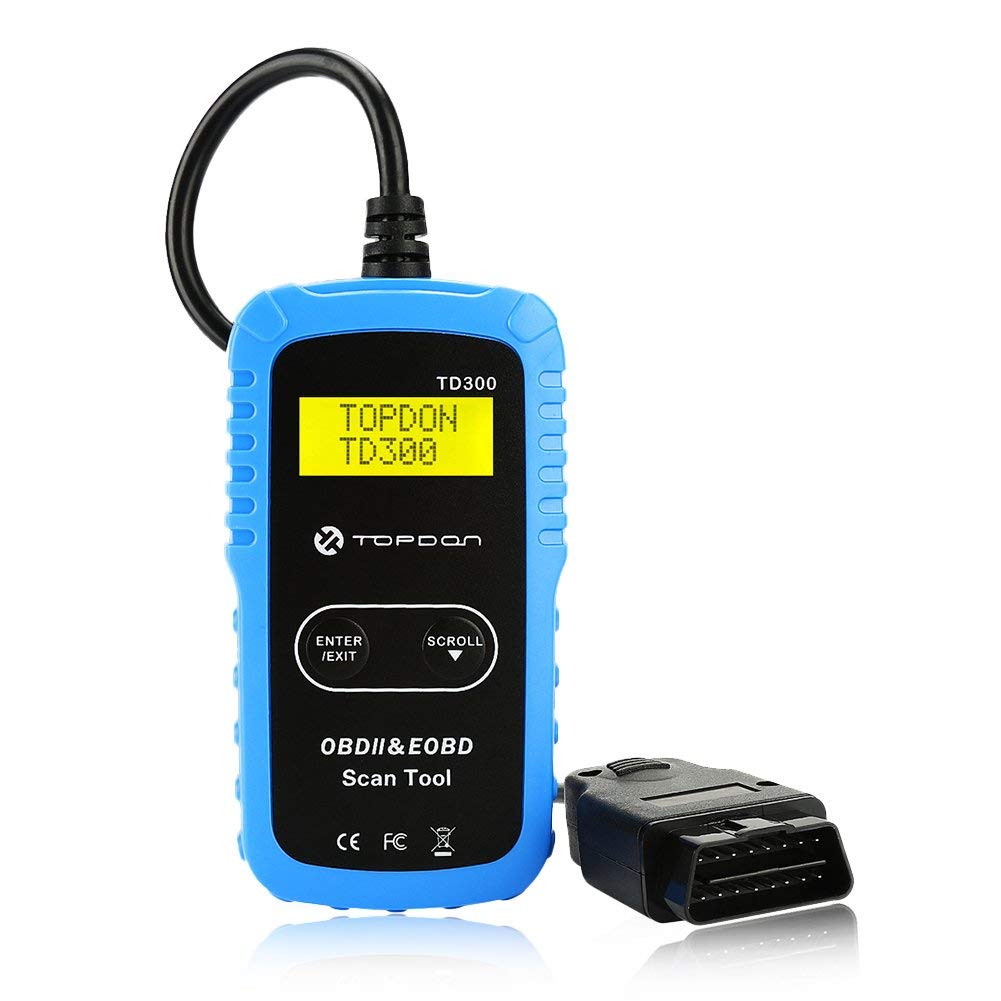 TOPDON TD300 OBD2 Scanner Code Reader with Engine Light Turn-Off, I/M Readiness Check, 7000 DTC Definitions