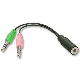 Techme 3.5mm Female Splitter to 2 x 3.5mm Male (Audio & Mic) Techme