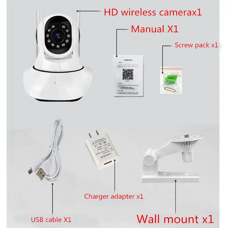 Techme HD 720P IP Camera Wi-Fi CCTV Cam with QR Code Awesome Imports