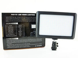 Techme PAD192 3200-6000k LED  Continous Light Panel for Photo & Video with Camera / Tripod Mount Shopinc