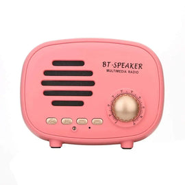 Techme Q108 Multimedia Bluetooth FM Radio Retro Vintage Speaker Techme