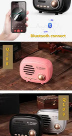 Techme Q108 Multimedia Bluetooth FM Radio Retro Vintage Speaker Techme
