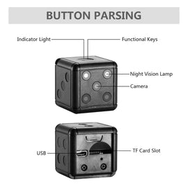 Techme SQ16 1080P HD Spy Camera with Night Vision & Motion Detection Awesome Imports