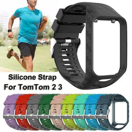 Techme Silicone Bracelet Watch Strap Band for TomTom Series 2/3 - Black Awesome Imports