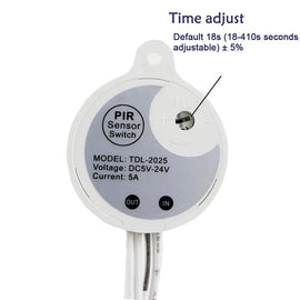 Techme TDL-2025 Motion Sensor 6-24V Infrared PIR Switch for LED Lights DC Plug Shopinc