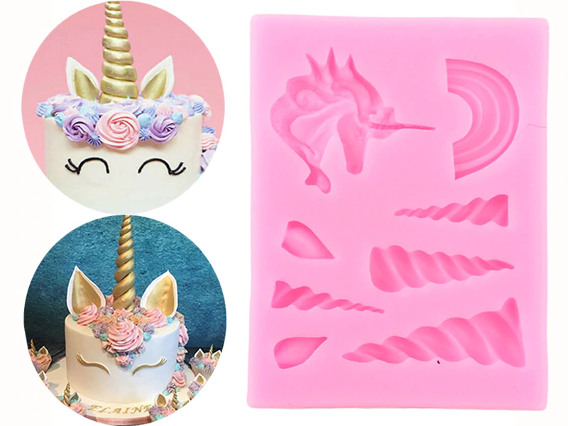 Cake Tools Unicorn Cloud Horn Ear Silicone Mold Cupcake Decorations