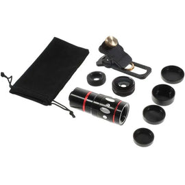 Universal 4-in-1 Smartphone Lens Kit - Black Awesome Imports