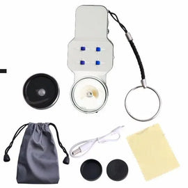 Universal Smartphone 4-in-1 Camera Lens Clip - White Awesome Imports