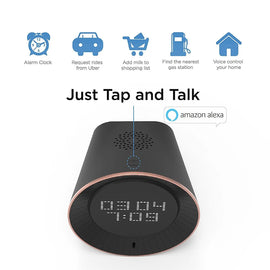 VOBOT Smart Alarm Clock with Amazon Alexa - Black Awesome Imports