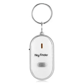 Whistle Key Finder Key Tracker Anti-lost with LED Light - White Awesome Imports