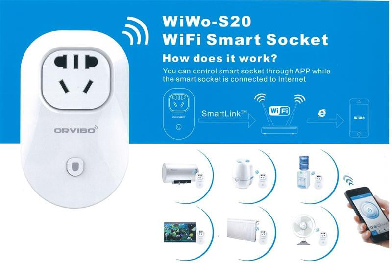 ORVIBO WiWo-S20 Wi-Fi Smart Home Remote Control Timer Plug - Awesome Imports - 3