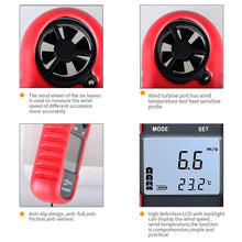 Load image into Gallery viewer, Wintact WT816 Handheld Wind Speed &amp; Digital Air Temperature Anemometer Meter Awesome Imports