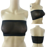 Womens Mesh Tube Top Black - 4XL