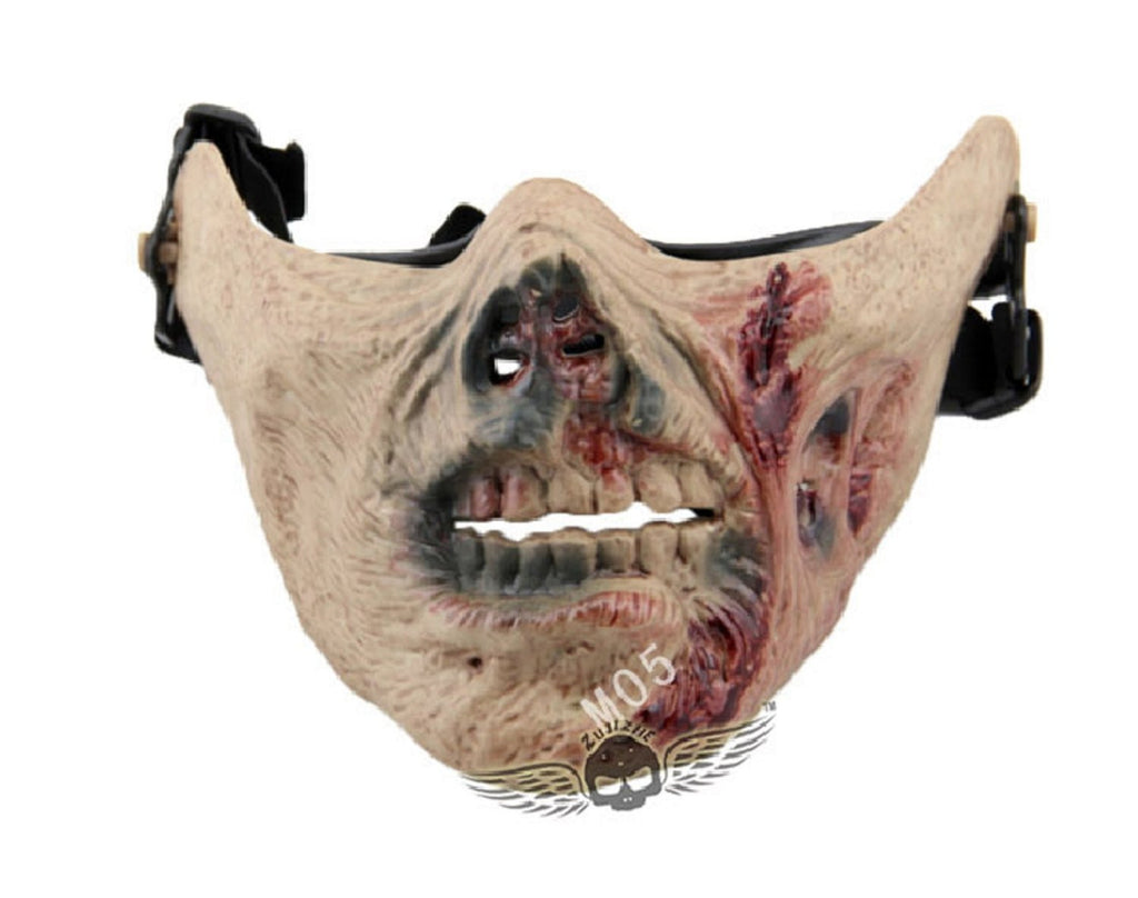 Zombie Paintball Half Mask - One Size - Awesome Imports
