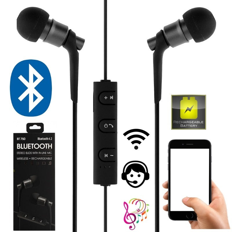 Bluetooth Earphones - Black (SY-BT750)