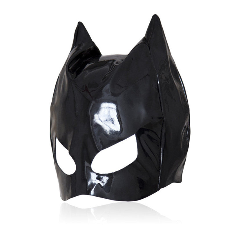Cat Faux Leather Mask