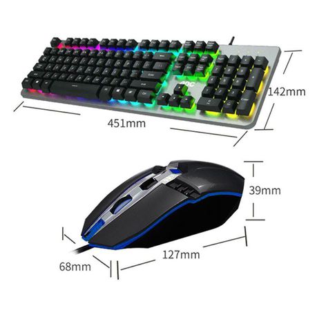 AOC KM410 Metal Series Backlight USB Wired Gaming Keyboard & Mouse Combo