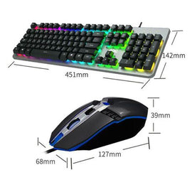 AOC KM410 Metal Series Backlight USB Wired Gaming Keyboard & Mouse Combo
