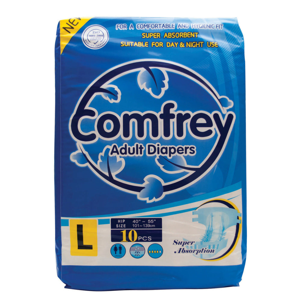 Comfrey Adult Diapers Large (8 x 1) - Awesome Imports