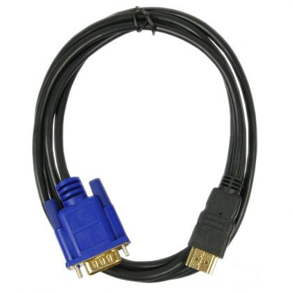 HDMI Gold Male to VGA HD-15 Cable 1.8M - Awesome Imports