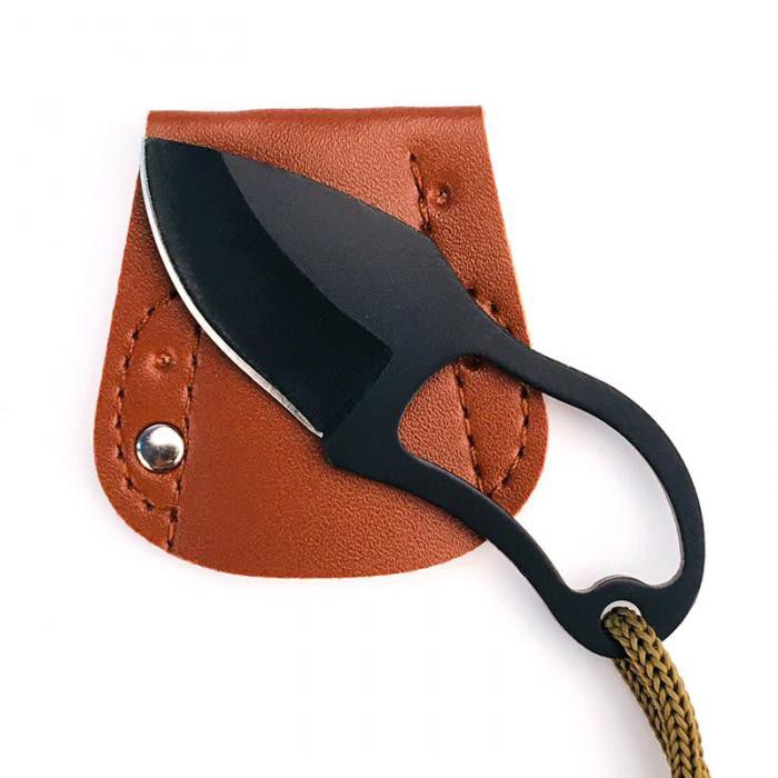 Small Pocket Knife with Leather Cover