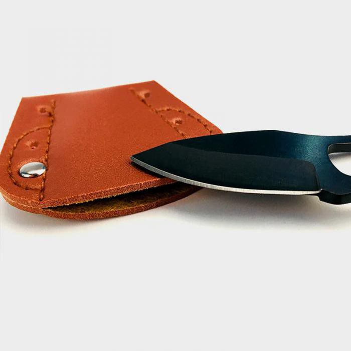 Small Pocket Knife with Leather Cover