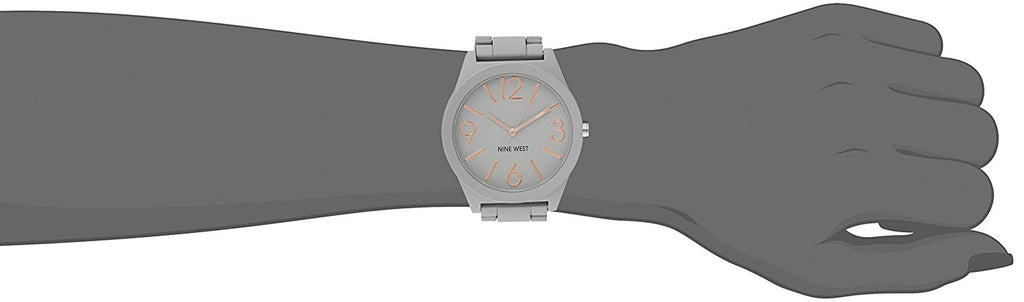 Nine West Women's NW/1678WTWT Matte White Rubberized Bracelet Watch - Awesome Imports - 1