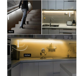 Mihuis LED Cool White Battery Powered Strip Lights with Motion Detection