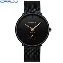 Load image into Gallery viewer, Crrju Top Brand Luxury Watches Men Stainless Steel Ultra Thin Watches Men Classic Quartz Men&#39;s Wrist Watch Relogio Masculino