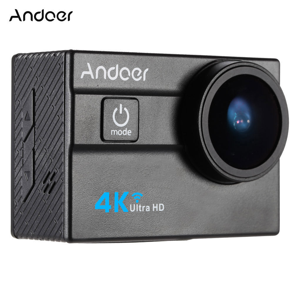Andoer Ultra HD Action Sports Camera 2.0" LCD 16MP 4K 25FPS 1080P 60FPS 4X Zoom WiFi 25mm 173 Degree Wide-Lens Waterproof 30M Car DVR DV Cam Diving Bicycle Outdoor Activity