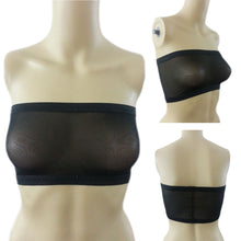 Load image into Gallery viewer, Womens Mesh Tube Top Black - 4XL