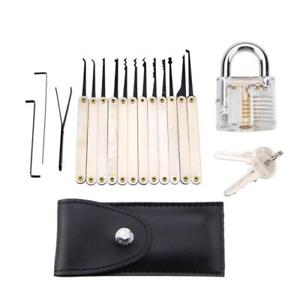 Mihuis Lock Pick Tool Set with Transparent Practice Padlock