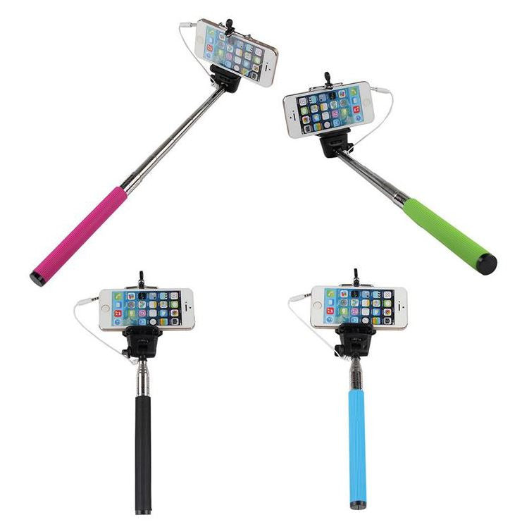 Selfie stick with remote button - Black - Awesome Imports