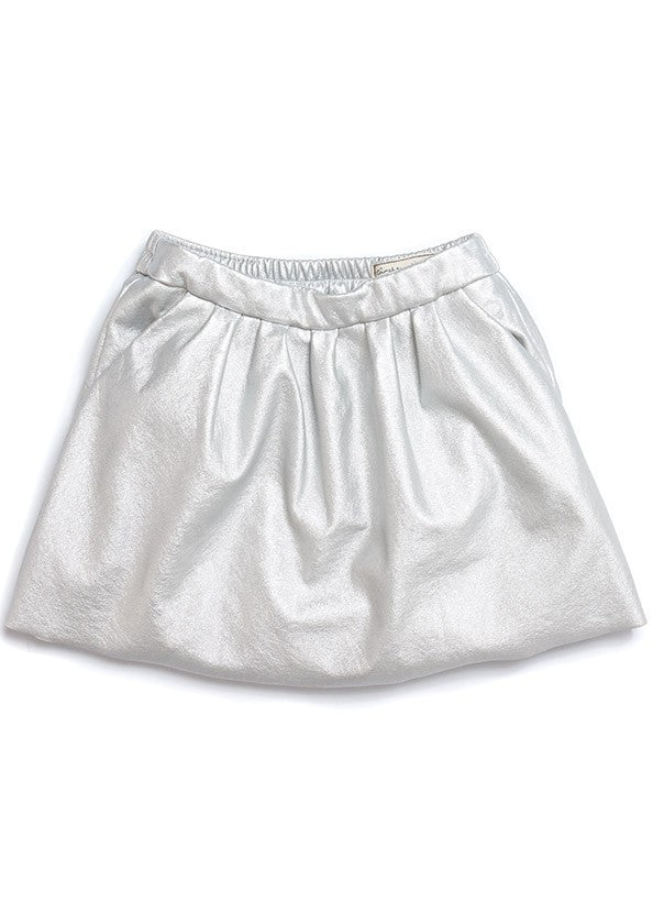 Silver Metallic Mini Skirt