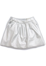 Load image into Gallery viewer, Silver Metallic Mini Skirt
