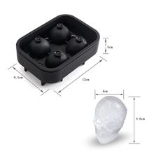 Load image into Gallery viewer, 3D Skull Ice Cube Mold